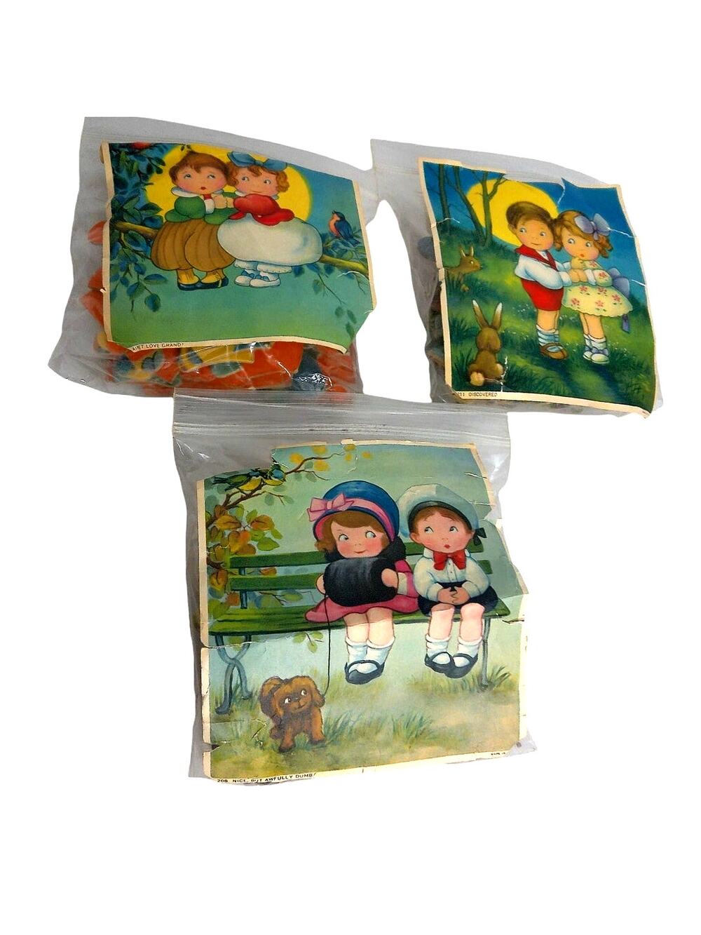 Vintage Child Illustration Ephemera Lot 3 Puzzles for Junk Journaling & Crafts